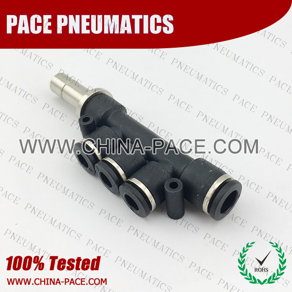 PLJ,Pneumatic Fittings with npt and bspt thread, Air Fittings, one touch tube fittings, Pneumatic Fitting, Nickel Plated Brass Push in Fittings